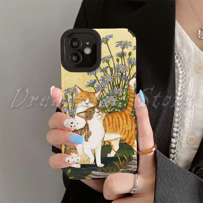 Cute Cat Phone Case for Iphone 11 Pro Max Iphone 16 Pro Max Iphone 13 Pro Max Iphone 14 Pro Max Iphone 15 Pro Max Case