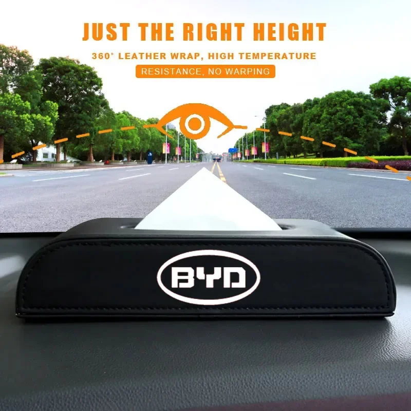 Car interior Leather Tissue Box Multifunctional storage box For BYD Atto 3 Yuan Plus F3 E6 G3 F0 I3 Ea1 Song Max Tang Dmi G6 Qin