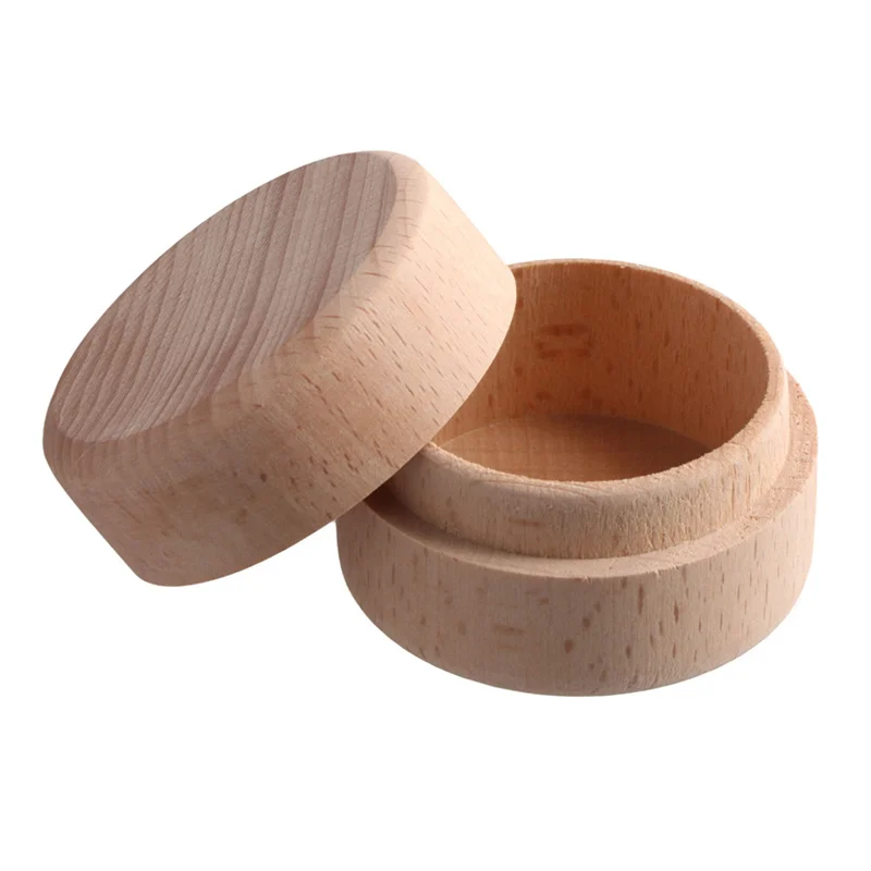 Storage Box Small Round Wooden Handmade Jewelry Organizer Soap Crafts Case Vintage Decorative Natural Craft Jewelry Box