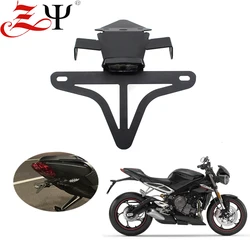 Motorcylce Accessories For Street Triple 765 RS 765RS License Plate Holder Bracket Tail Tidy Fender Eliminator LED Light Fit For