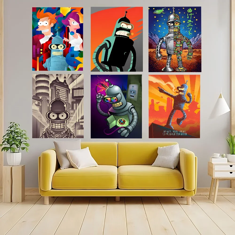 

Futuramas B-Bender Art Classic Vintage Posters HD Quality Wall Art Retro Posters For Home Room Wall Decor