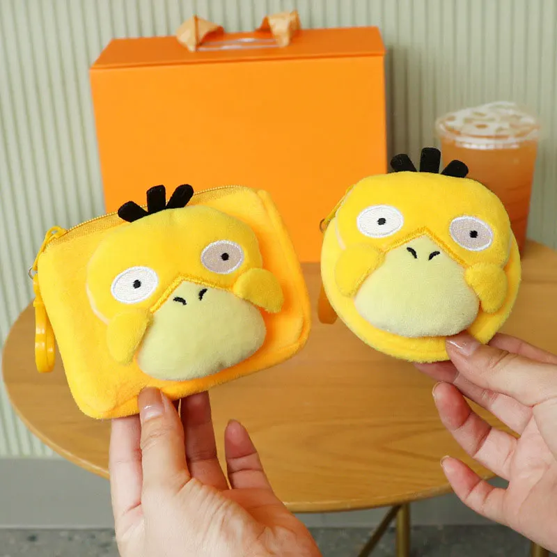 2 Styles Pokemon Creative New Plush Psyduck Headphone Bag Children\'s Coin Purse Birthday Gifts