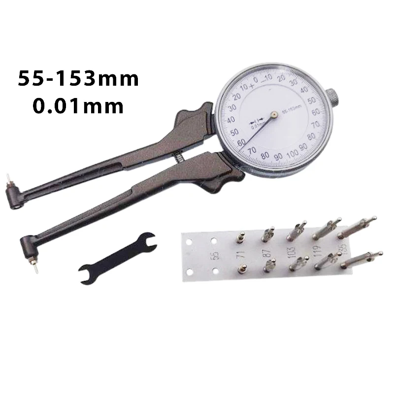 0.01mm Measuring Range 8-28mm 55-153mm Tip Probe Internal Caliper Dial Internal Caliper Internal Thickness Gauge