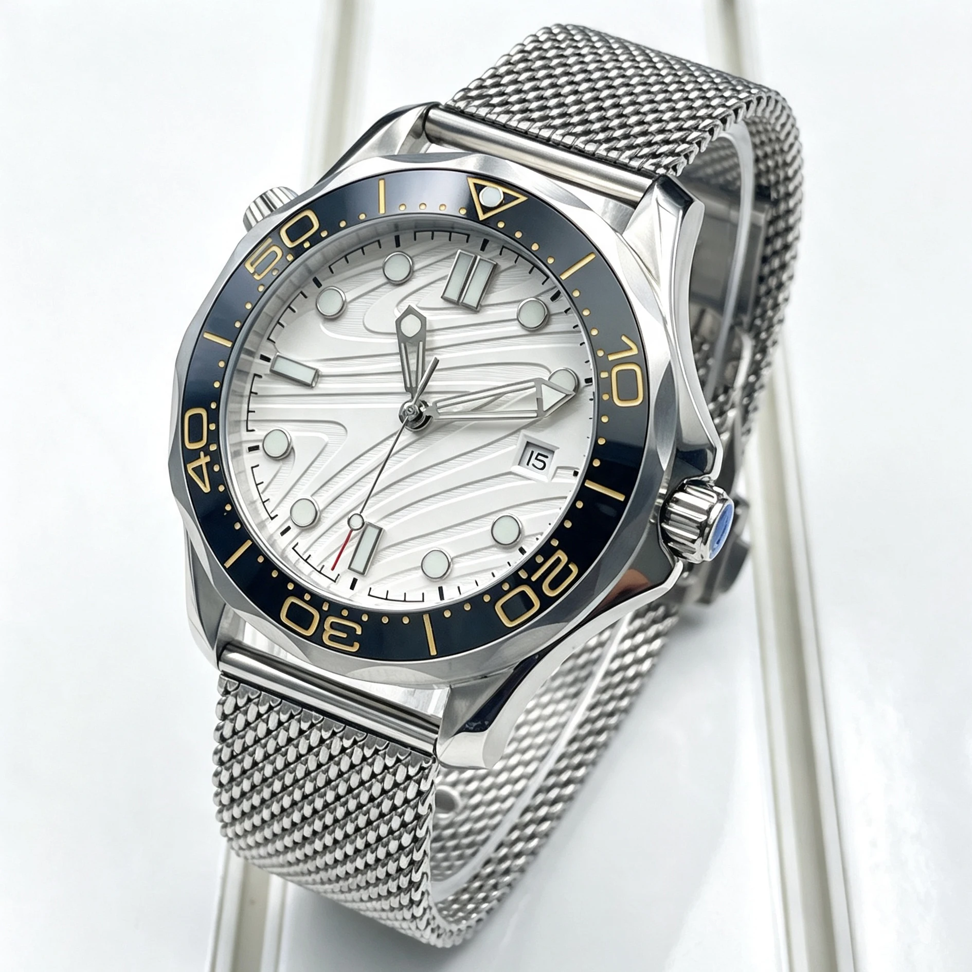 2026 New Model Men's Automatic Mechanical Water-Resistant Watch 41.5mm Patterned Stainless Steel Case   8215/ST1612 Movement