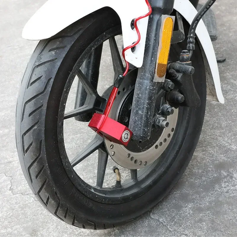 

120CM Motorcycle Brake Disc Lock Scooter Reminder Cable Bicycle Spring Rope Bag Anti-Theft Cable Protection