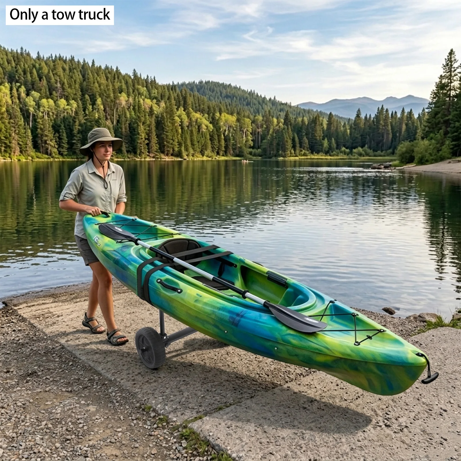 Kayak Cart Canoe Transport Trolley Large All Terrain Wheels Portable Kayak Trolley with Fixing Strap for SUP Paddleboard view 6