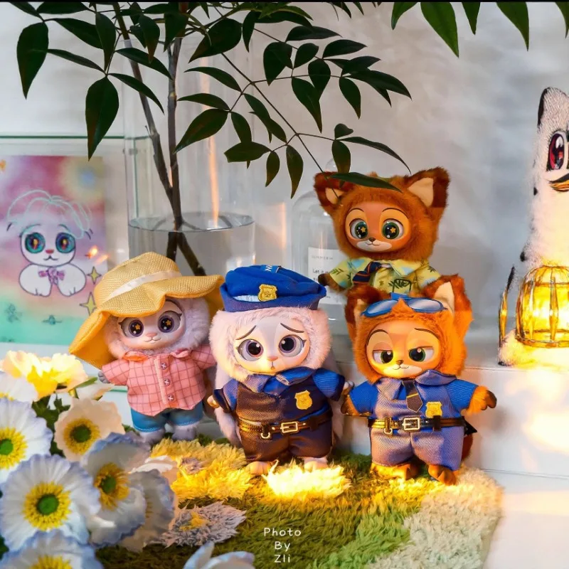 Zootopia Judy Hopps Nick Wilde serie caja ciega llavero de felpa accesorios de juguete lindos muñecos de peluche de animales