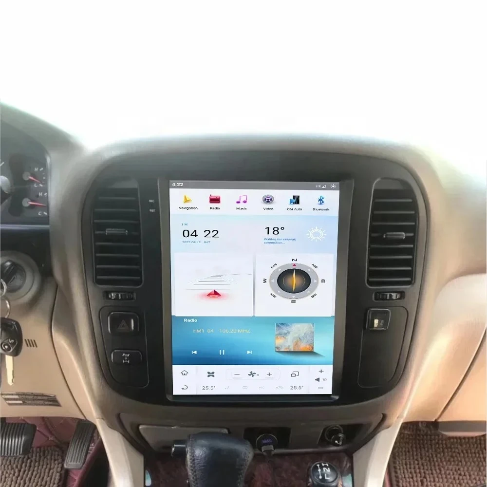 New 12.1inch tes,la style vertical screen gps navigation for toyoota land cruiser 100 car dvd player for Lexus LX470 1999-2002