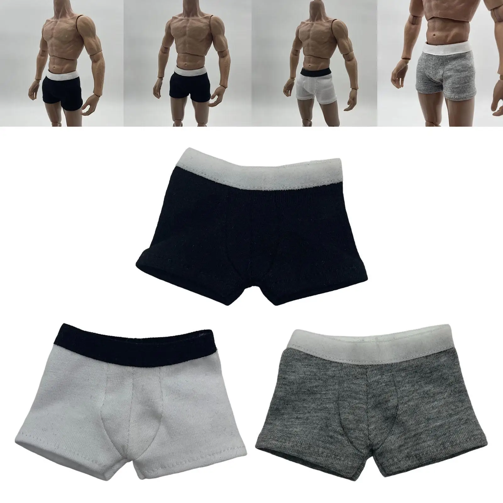 1:6 mannelijke figuurkleding, slips herenondergoed premium comfortabel en zacht