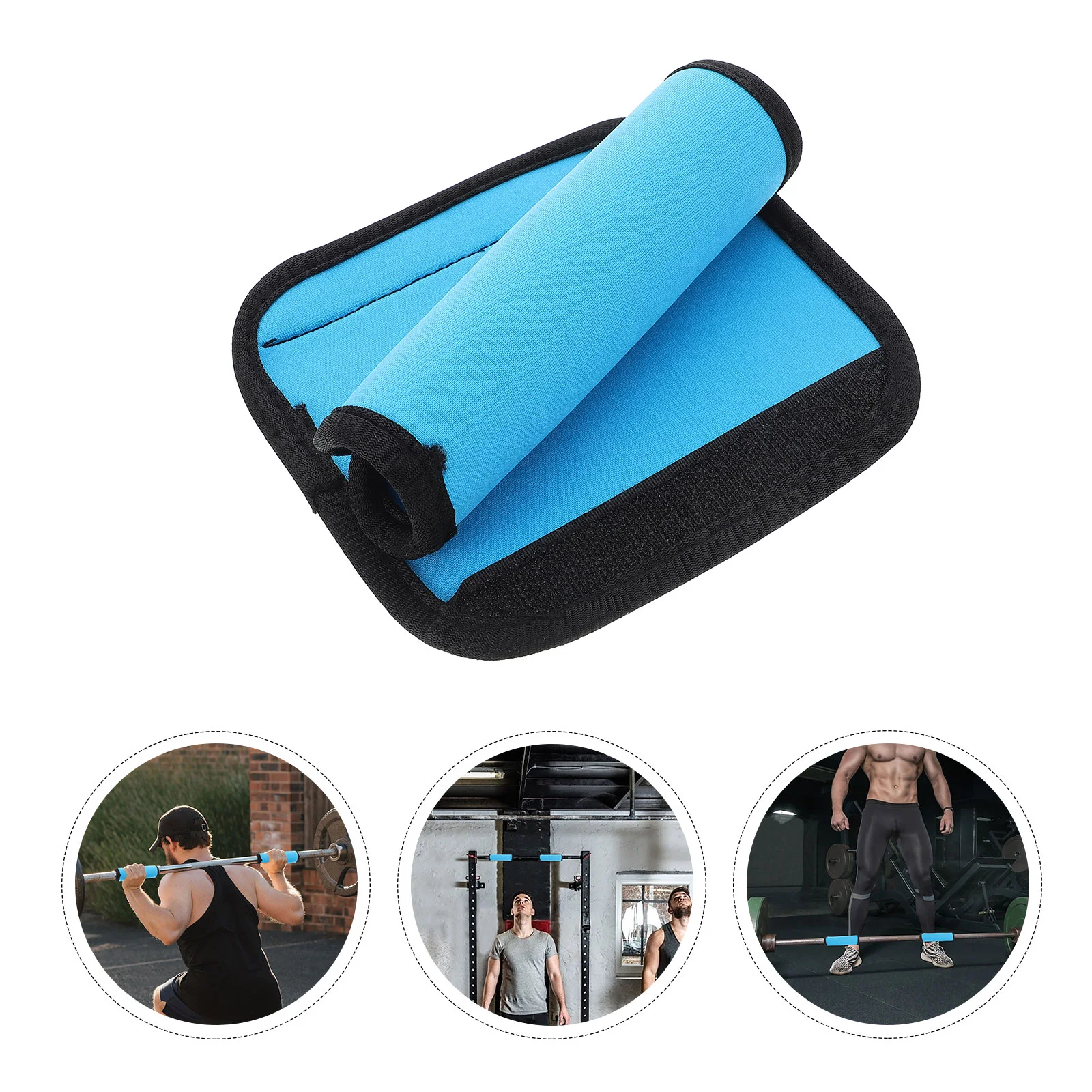 2 Pcs Barbell Grips Dumbbell Handle Pads Non-slip Exercise Gear Pull-up Cover Neoprene Cushion Mat