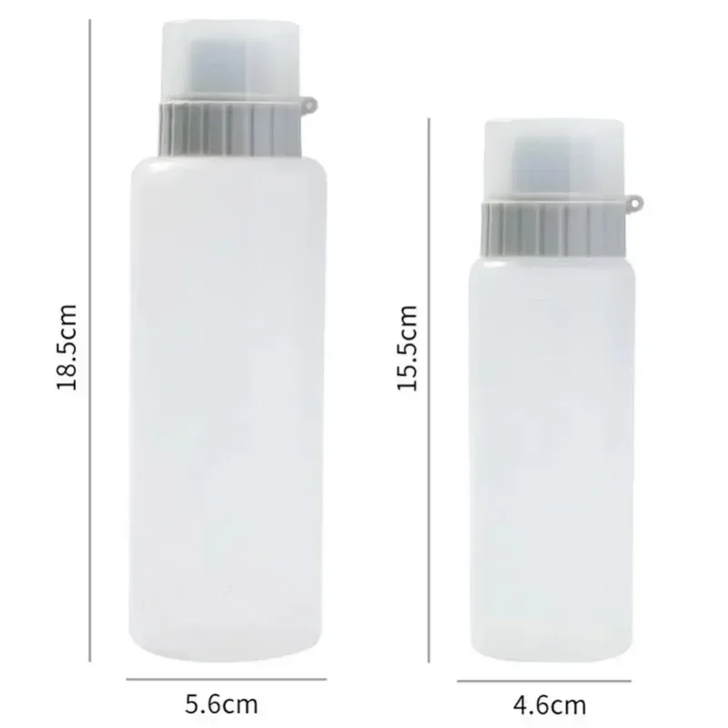 5-Hole Refillable Plastic Condiment Squeeze Bottles with Lid Dispenser for Ketchup Salad Dressing Olive Oil Suitable for Kitchen