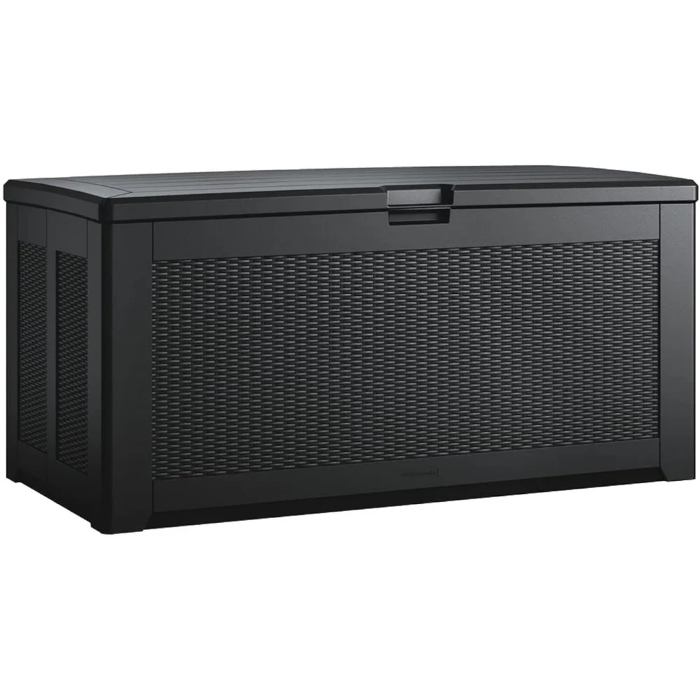 

X-Large Resin Outdoor Storage Deck Box 134 Gal. Charcoal Storage Boxes and Organizers Open Closets Mysterious Technology Box