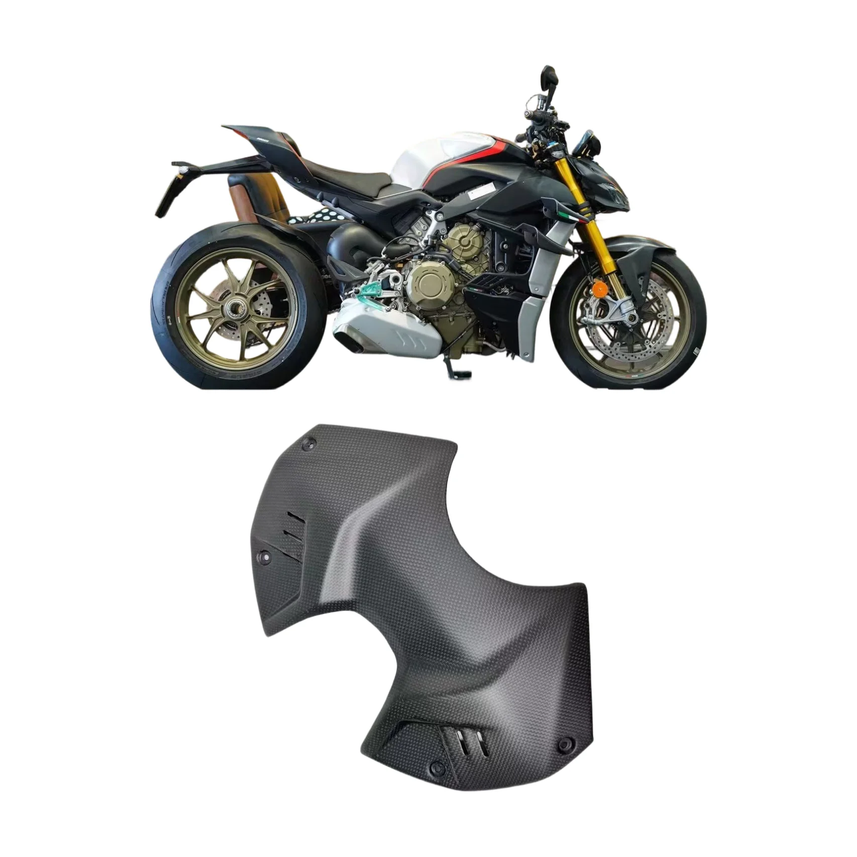 

Аксессуары для мотоциклов Ducati Streetfighter V4 V4S SP из карбона - передняя крышка топливного бака, крышка аккумулятора 2020-2022 гг.