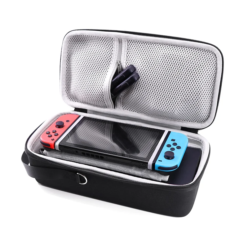 Custodia con cerniera in EVA per lettore di videogiochi con protezione rigida personalizzata portatile per accessori per Nintendo Switch custodie in Eva