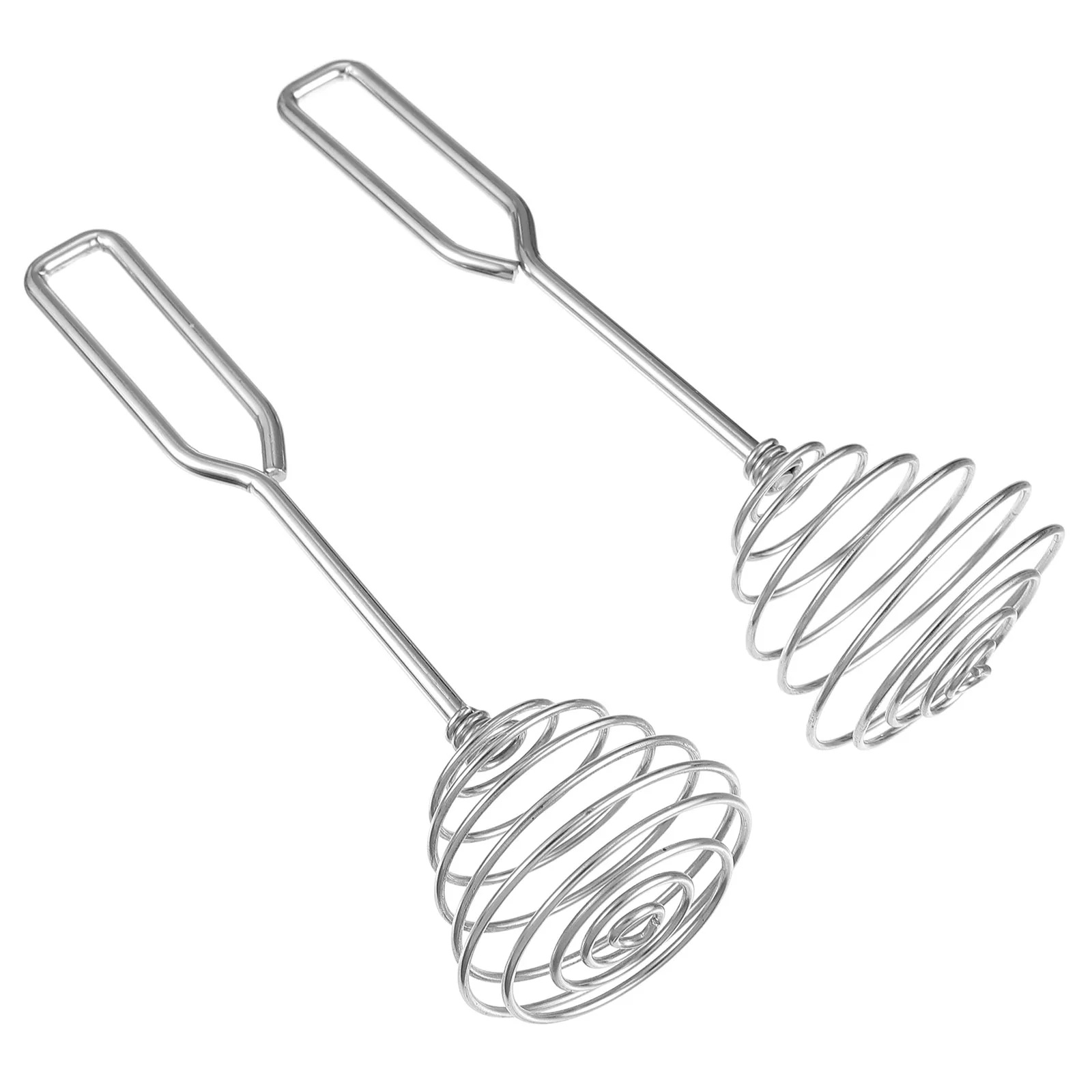 

2pcs Stainless Steel Egg Whisk Beater Scrambled Egg Stirrer Tool Home Baking Whisk Professional Users Kitchen Whisk