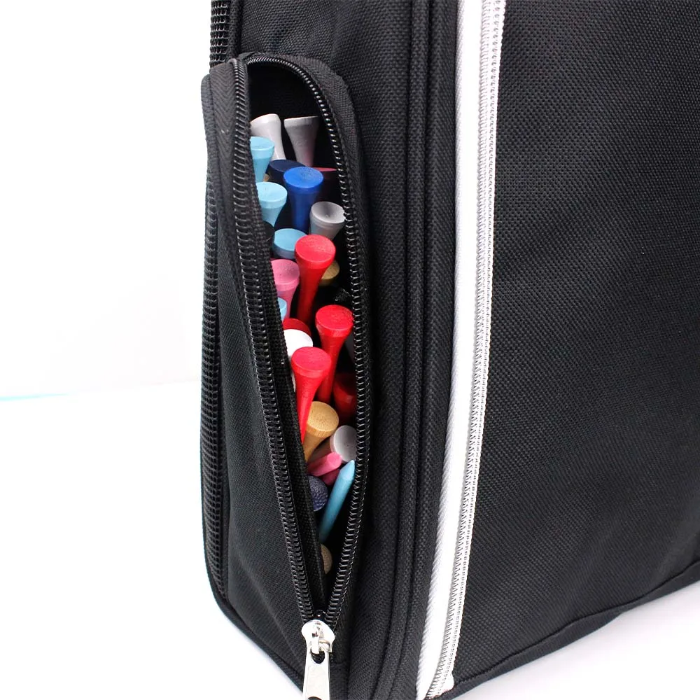 Golf Shoe Bag Portable Zippered Sports Shoe Carrier Bags with Ventilation Outside Pocket for Men Women Lightweight Accessories