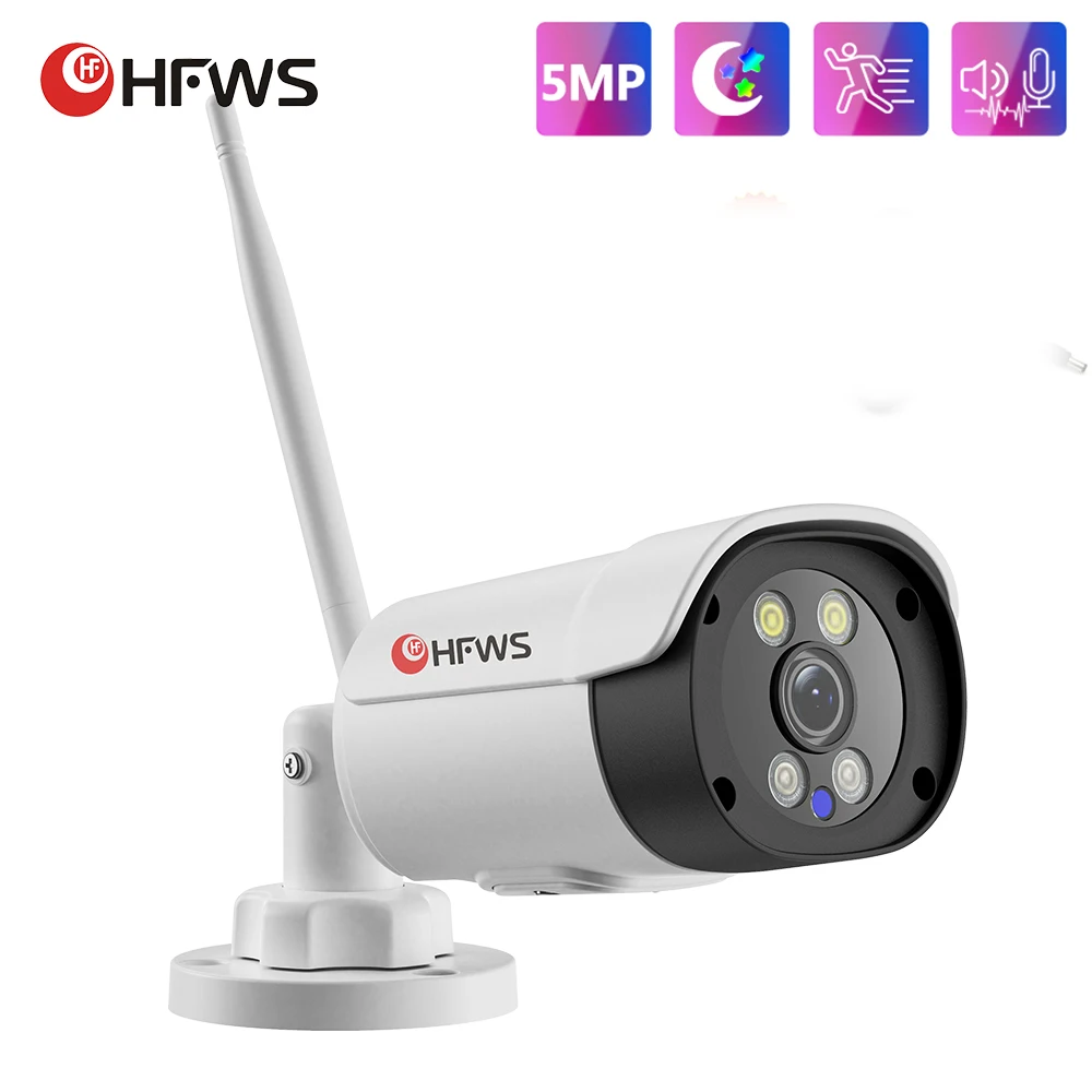 

HFWVISION 5MP ICSEE Wifi Camera Outdoor Night Vision Security Surveillance Camera ONVIF Wireless CCTV Camera