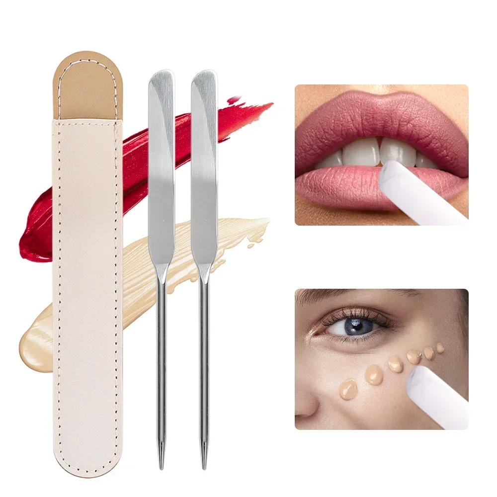 Stainless Makeup Spatula Mixing Stick Palette Foundation Eyeshadow Cream Pigments Mixing Tools Cosmetic Toning Palette Sticks