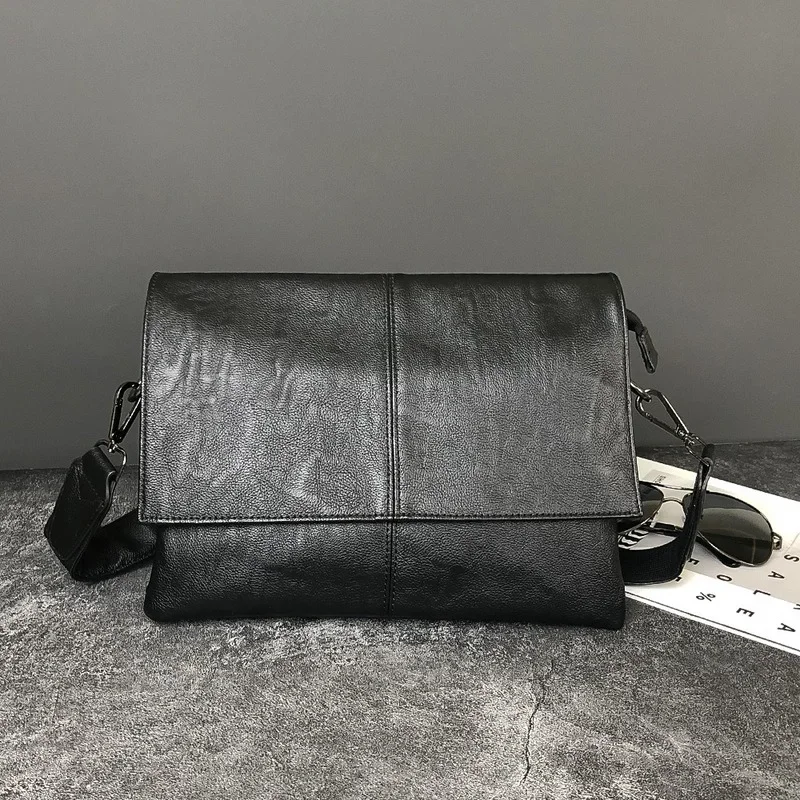 Modna na co dzień męska torba Crossbody o dużej pojemności torby listonoszki męska luksusowa miękka torba Crossbody