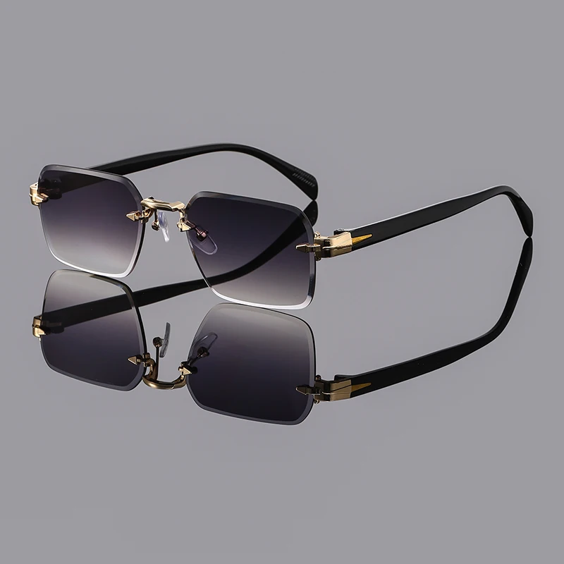 1 Buah Kacamata Persegi Tanpa Bingkai Retro Kepribadian Kasual Multiwarna Uniseks untuk Kehidupan Sehari-hari, Liburan Luar Ruangan, Fotografi Jalanan Pantai