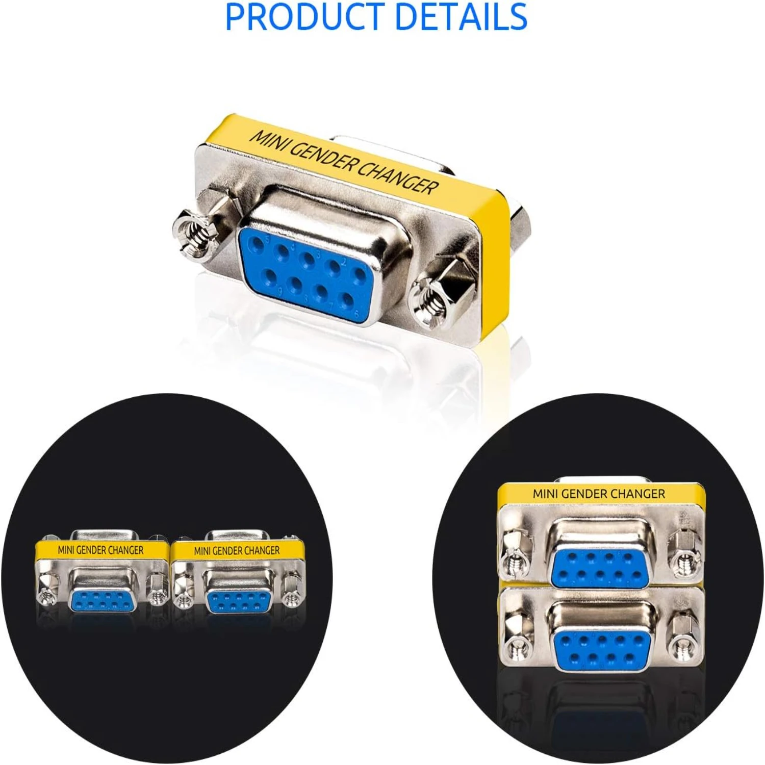 LinkStable high-quality RD232F2F DB9 Serial RS232 COM Gender Changer - essential accessory for reliable USB to RS232 Serial Cabl