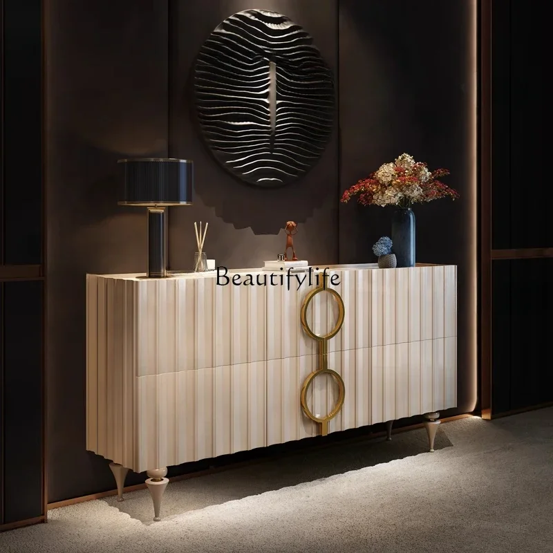 

1LLight luxury entrance cabinet, high-end villa living room decorative locker