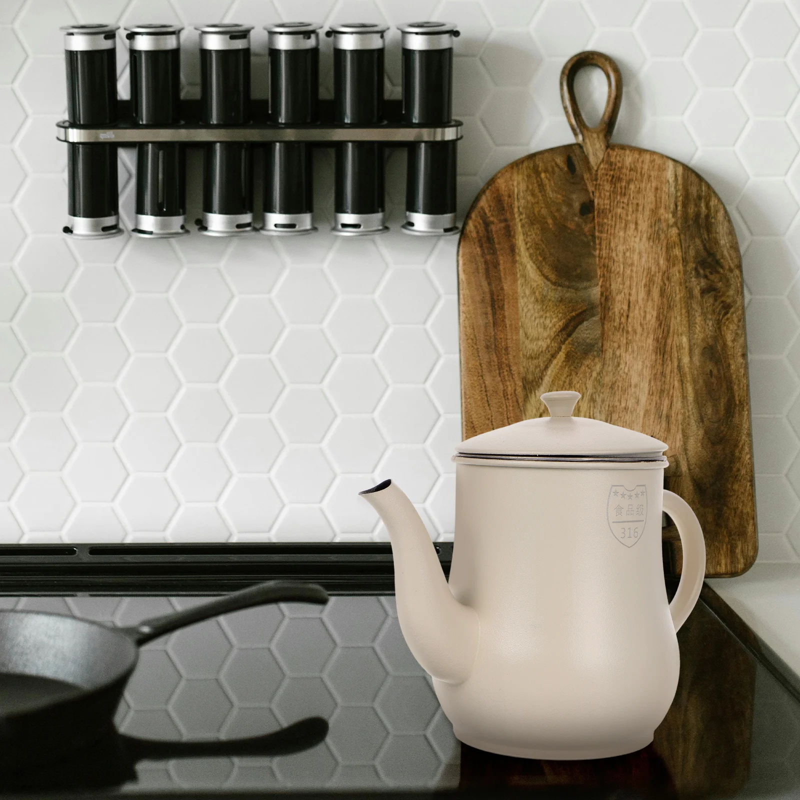 

Stainless Steel Strainer Pot Thickened Design Built-In Filter For Non-Stick Oil Draining Kitchen Grease