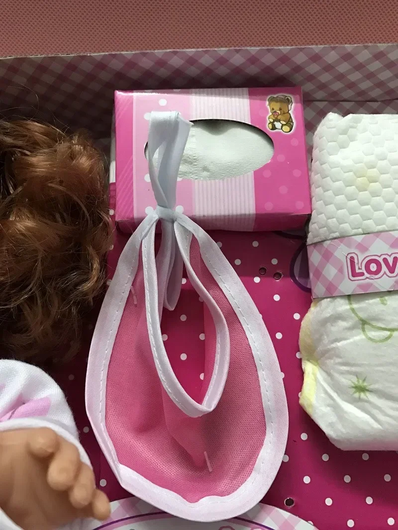 [Funny] Simulation 32cm Blink eye , drink water , to the toilet and can speak model Soft Reborn Baby Dolls girl gift