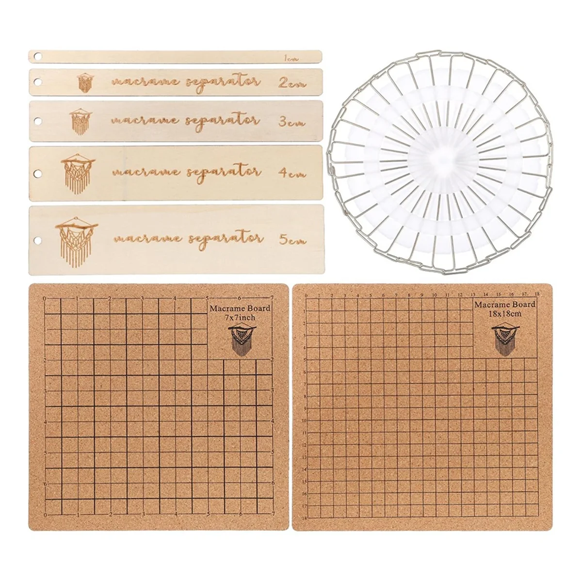 1 Set of Lace Boards for Knitting, Double Sided Tasselcraft Board with Pins, Auxiliary Ruler for Knitting Bracelets