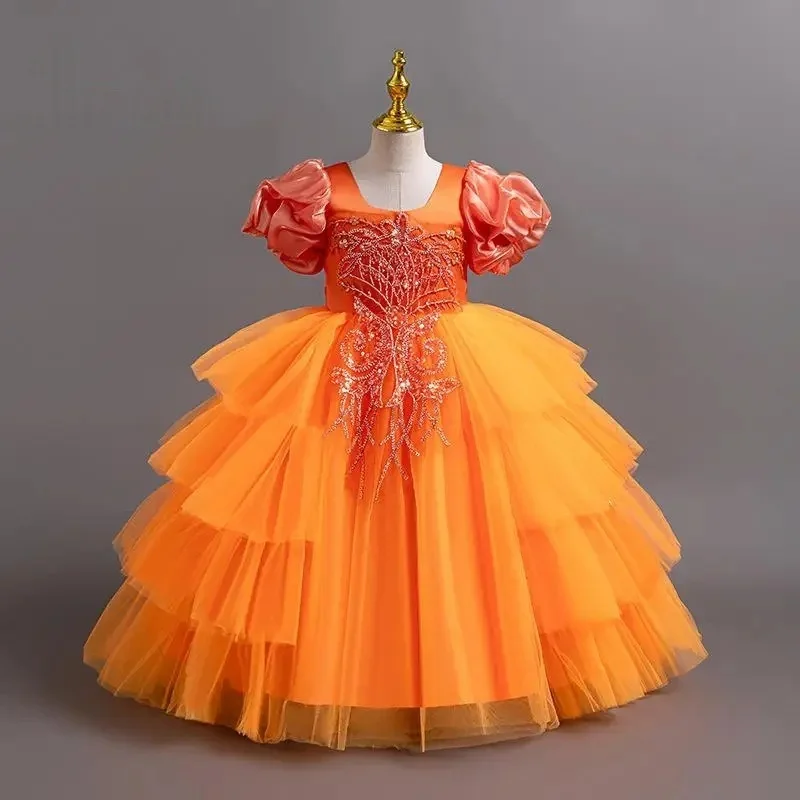 

Elegant Toddler Girl Dress, Formal Tulle Gown for Wedding, Kids' Birthday Princess Outfit & First Christmas