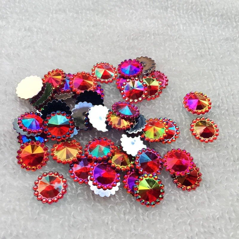 80 pezzi 12mm di alta qualità in cristallo trasparente 3D decorazione per unghie strass strass Flatback gemme Glitter-B11