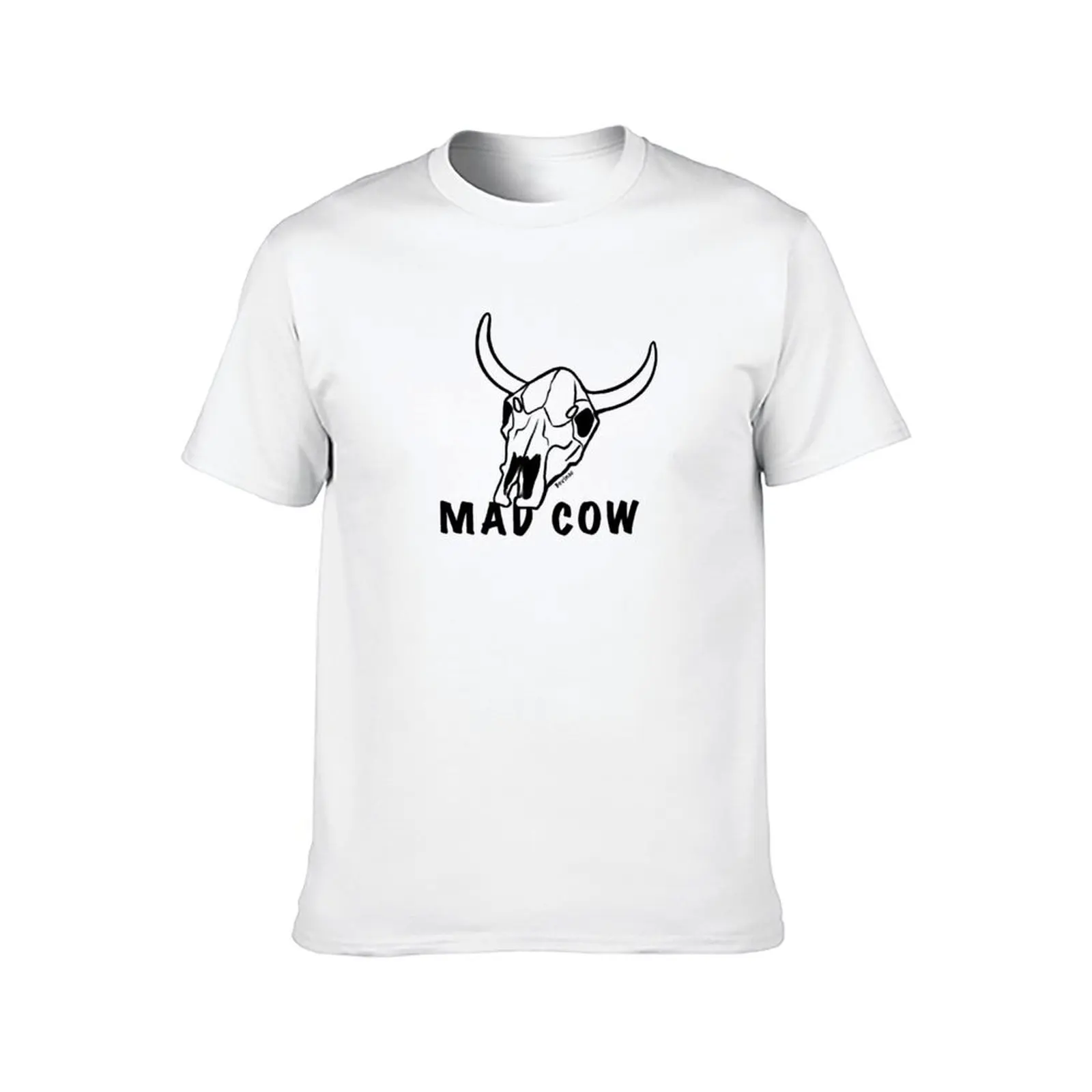 جنون البقرة الجمجمة تي شيرت تي شيرت رجل عادي تي شيرت مع مطبوعات رجل تي شيرت الصيف تي شيرت #2