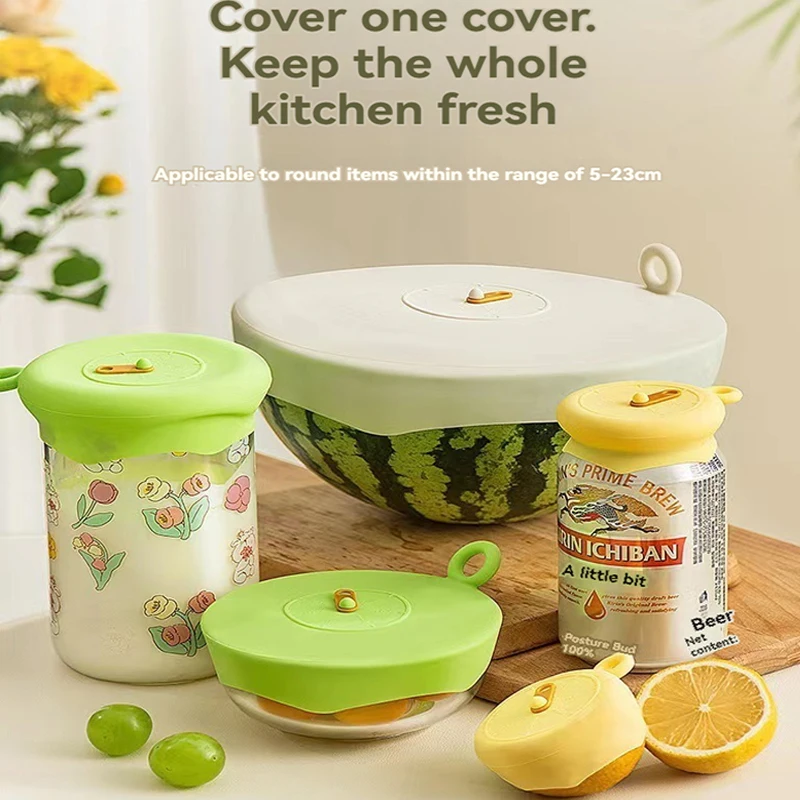 Utensílios de cozinha de silicone fresco-mantendo estiramento universal tigela capa geladeira forno de microondas selado