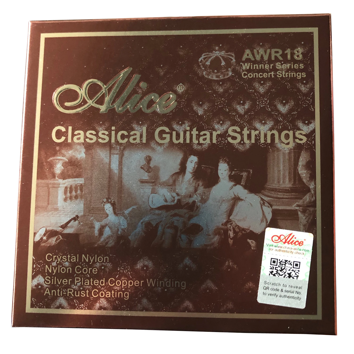 Alice AWR18 Crystal Nylon Silver Plated Copper Anti-rust Coating Concert Classical Guitar Strings