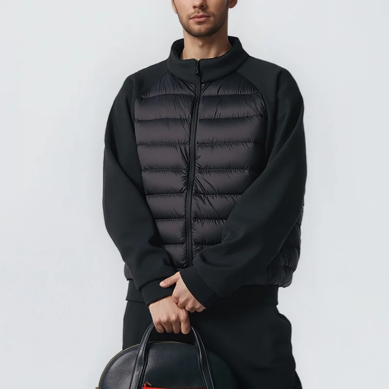 سترة Veidoorn Premium للرجال قصيرة للأسفل معطف شتوي دافئ سترة منتفخة خفيفة الوزن للرجال سترة للتزلج في الهواء الطلق سترة الطقس البارد #3