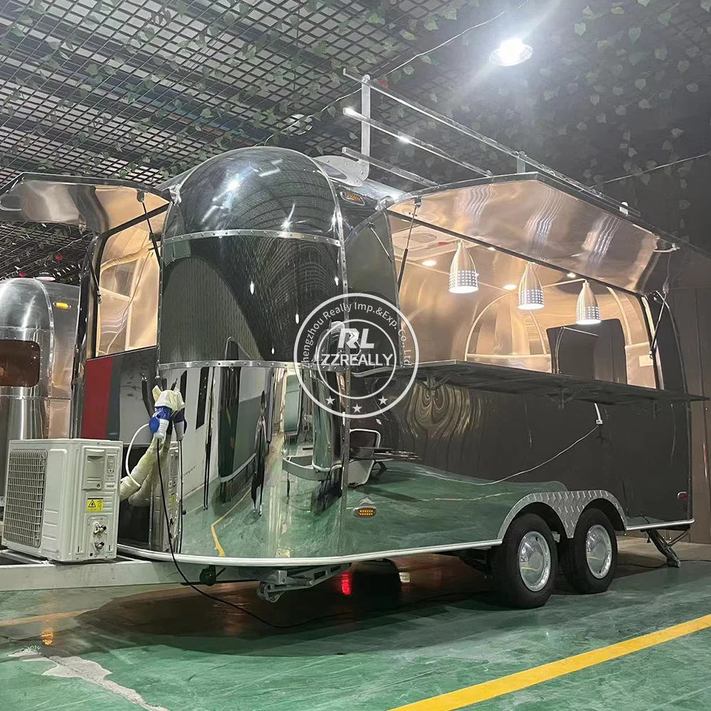 

Street Food Trailer Fully Equipped Concession Coffee Hot Dog Cart Catering Trailer Airstream Food Trucks Mobile Coffee Cart