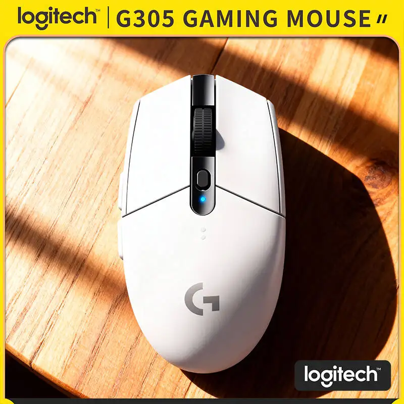 

Wireless Logitech G305 Gaming Mouse with LIGHTSPEED, 1ms Response, 12000 DPI HERO 12K, 6 Custom Buttons, 250h Battery