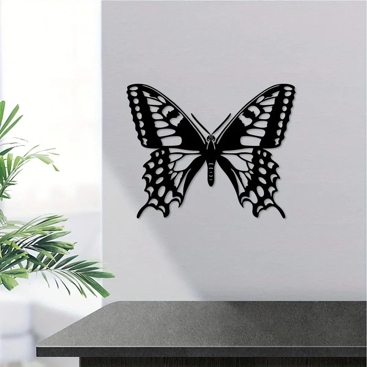 CIFBUY Deco Creative Butterfly Iron Crafts Indoor Wall Mounted Decoration Great for Living Room Bedroom Hallway Outdoor Wall Dec