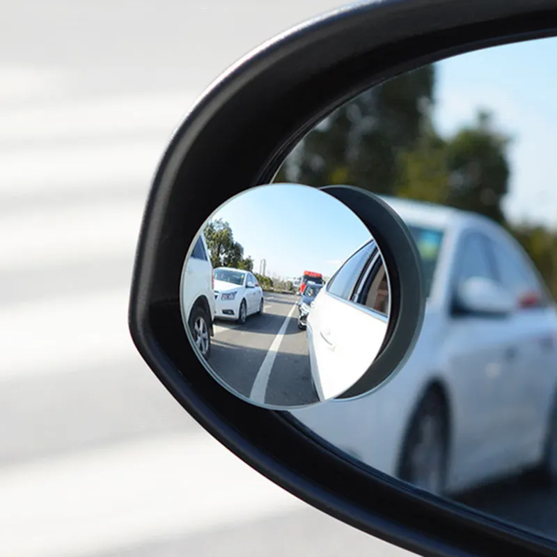 Rétroviseur d\'angle mort de voiture, résistant à 360, grand angle, réglable, petit rétroviseur rond, barrage de voiture, rétroviseur auxiliaire