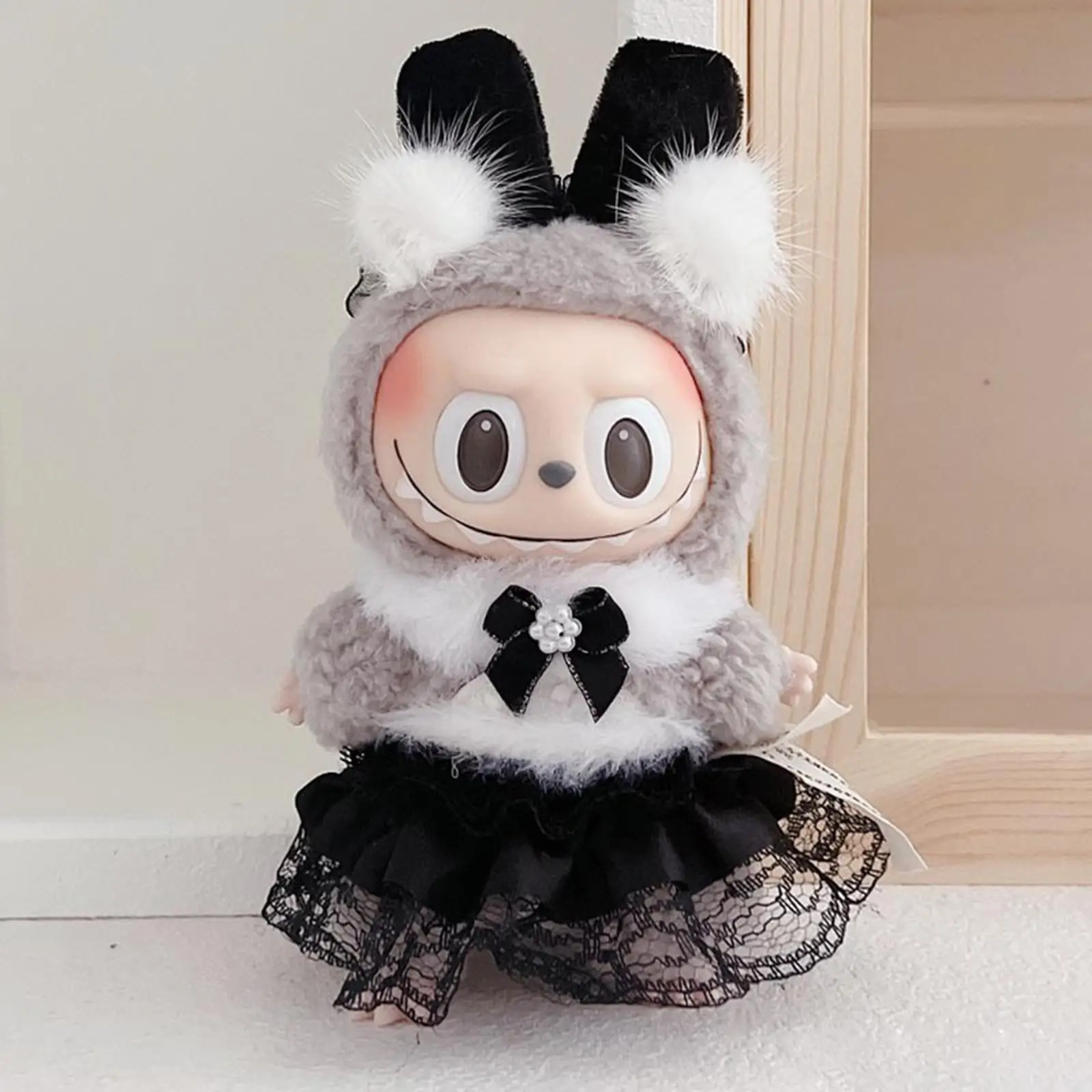 

Adorable Bunny Girl Skirt Set for 6in Dolls, Handcrafted Accessories Included