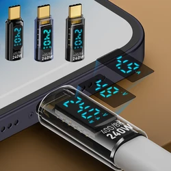1 PCS Digital LED Display USB 4 Type-C Adapter PD 240W 40Gbps Power Meter Tester Full Function Smart Chip USB C Extension Laptop