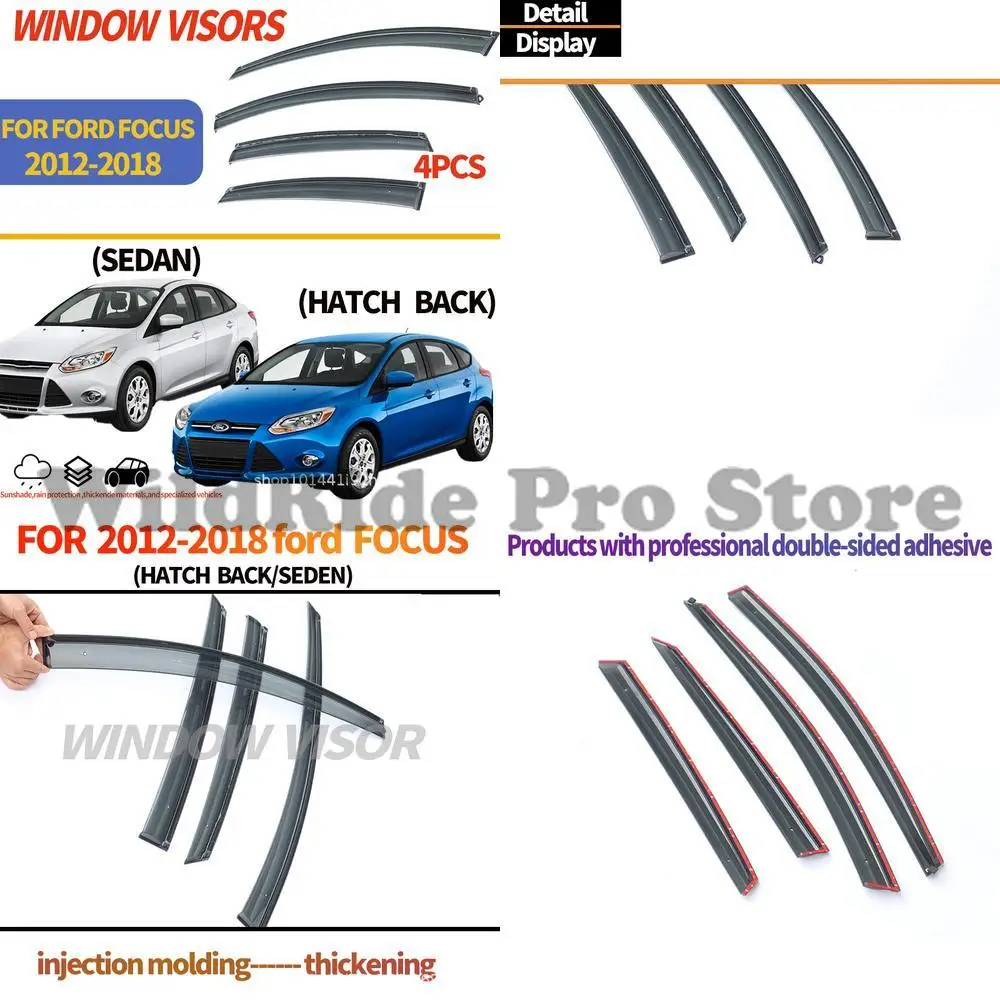 

1 set For Ford Focus 12-18 Window Rain Visor Side Window Rain Deflector