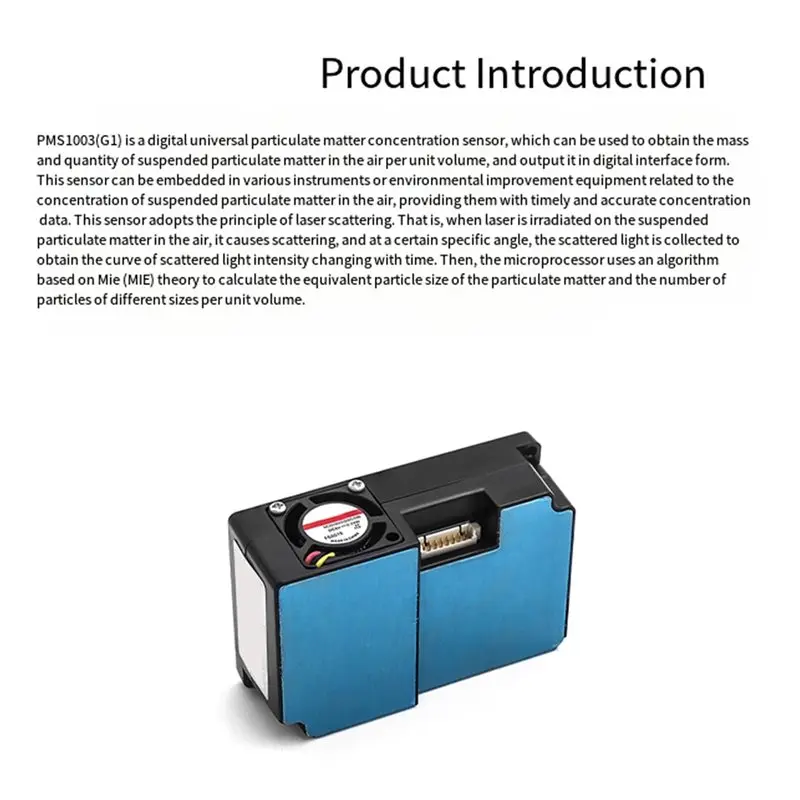 【الضرورة】وحدة الكشف PM2.5 مستشعر الليزر PM2.5 وحدة استشعار PMS1003 G1 لجزيئات الغبار بجودة الهواء