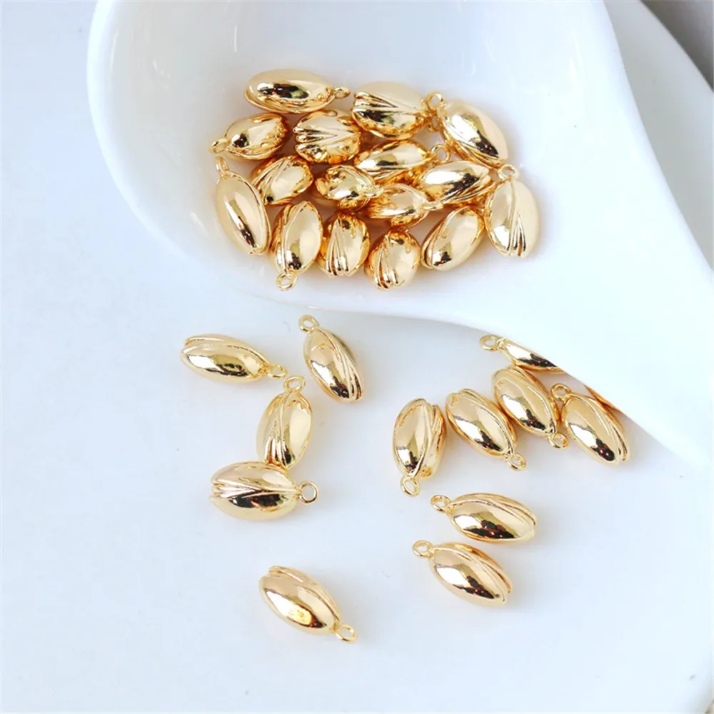 

1pcs 14k Gold Color Bright Flower Bud Stamen 5*12mm Pendant Bracelet Necklace Pendant Diy Handmade Jewelry Charm Accessories