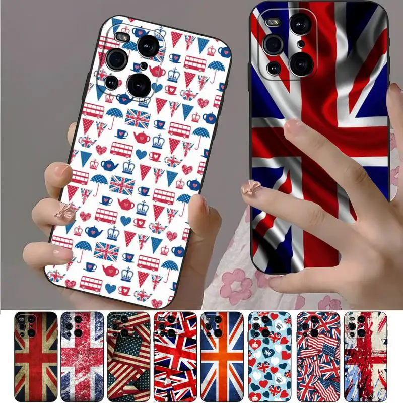 Union Jack British England UK Flag Phone Case For OPPO A74 A52 A53 A72 A75 A79 A94 A93 Reno 3 4 6 Find X2 X3 X5 Neo Pro Cover