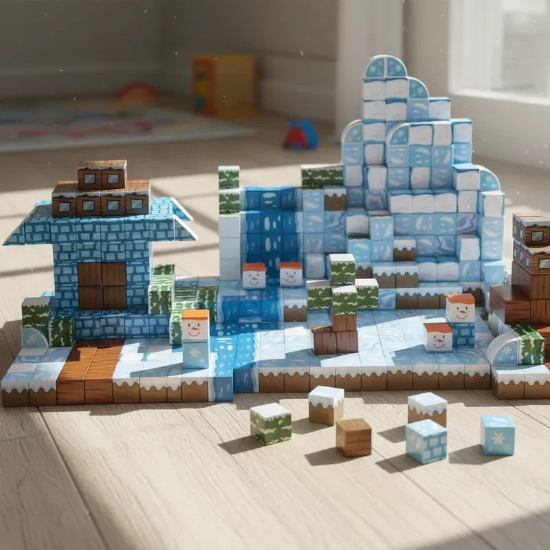 Le cadeau de bloc de construction magnétique convient aux enfants, modèle d'assemblage éducatif de puzzle créatif, cadeaux d'anniversaire, de noël et d'halloween