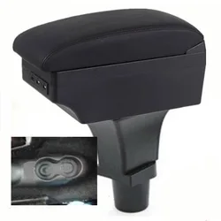 For Fiat 500 Armrest Box Arm Elbow Rest Center Console Storage Case Modification Accessories with Cup Holder USB Port