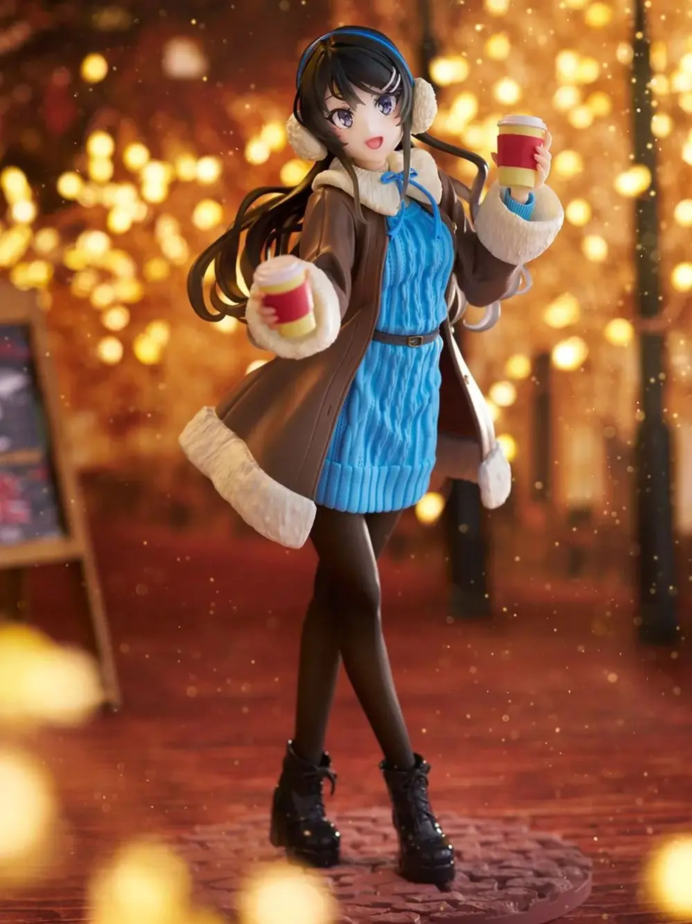 

Judai Original Taito Kuji Aobuta Sakurajima Mai Winter Suit Mai Senpai PVC Action Figure Model Doll Toys