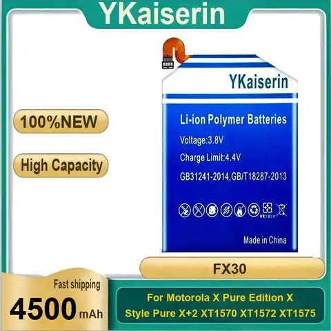 Mobile Phone Battery FX30 4500Mah For Motorola Moto X Pure Edition Style X+2 XT1570 XT1572 XT1575