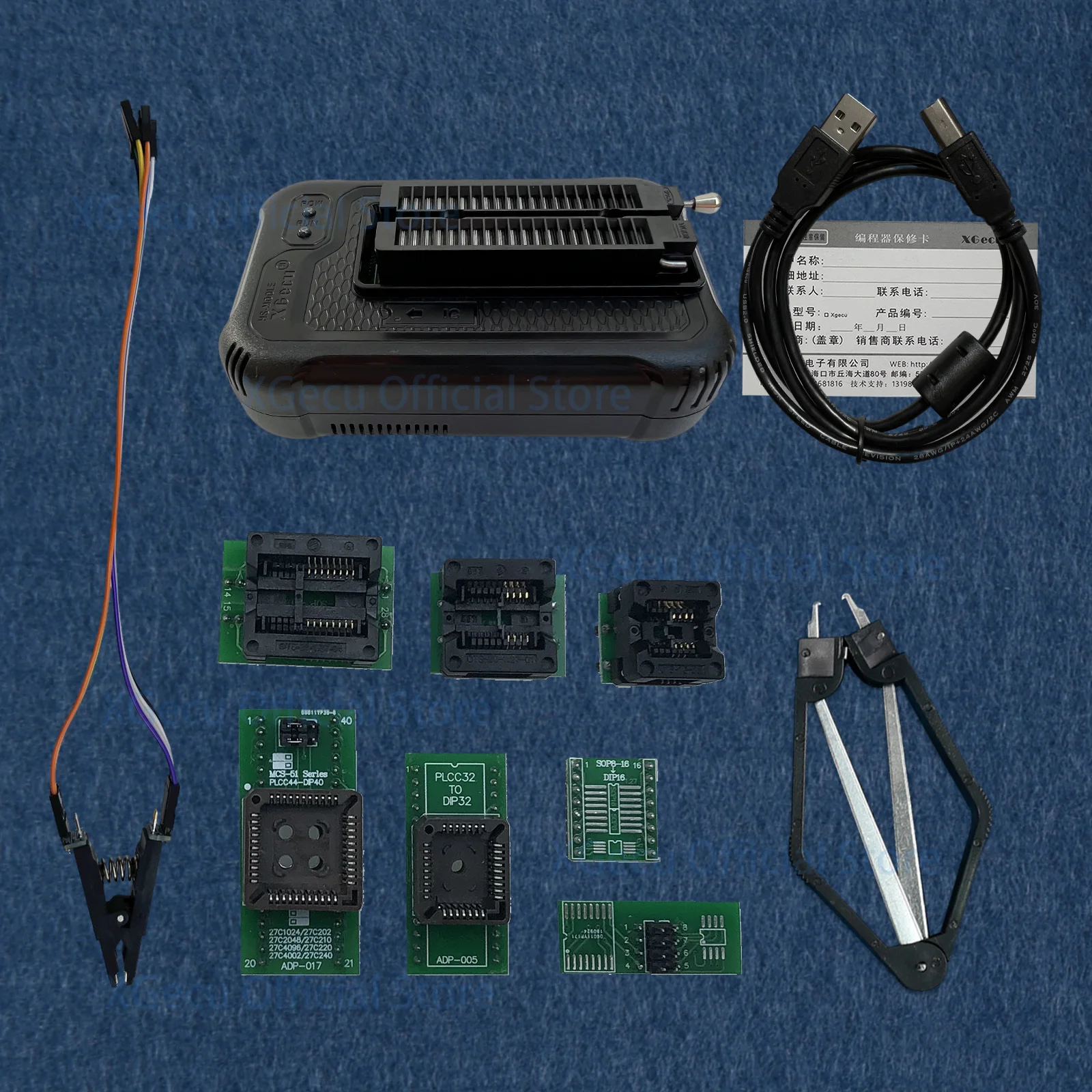 

V12.66 XGecu T48 TL866 - 3G Programmer Support 34000+ ICs +9 parts include SOP8 SOP16 PLCC32-DIP32 PLCC44-DIP40 adapter